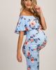PinkBlush PinkBlush Rose Print Ruffle Fitted Maternity Dress - 2