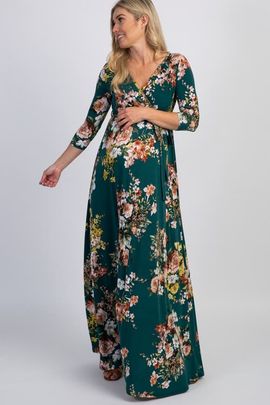 PinkBlush PinkBlush Rose Print Sash Tie Maxi Dress