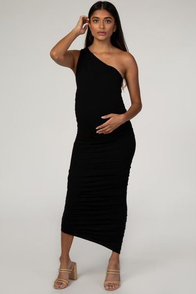 PinkBlush PinkBlush Ruched One Shoulder Dress