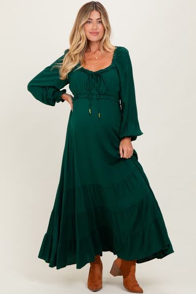 PinkBlush PinkBlush Ruffled Fit And Flare Maxi Dress