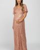 PinkBlush PinkBlush Sequin Short Sleeve Maxi Dress  - 1