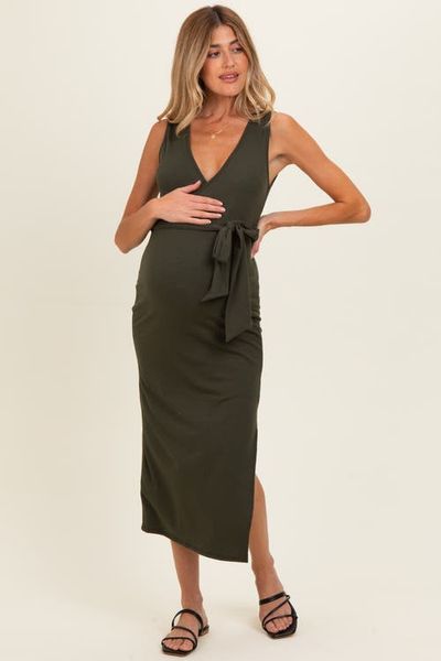 PinkBlush PinkBlush Sleeveless Wrap Midi Dress