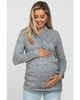 PinkBlush PinkBlush Soft Heathered Draped Wrap Nursing Top - 1