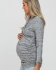 PinkBlush PinkBlush Soft Heathered Draped Wrap Nursing Top - 3