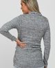 PinkBlush PinkBlush Soft Heathered Draped Wrap Nursing Top - 4