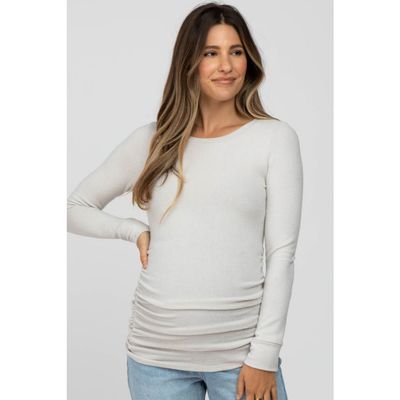 PinkBlush PinkBlush Soft Knit Ruched Maternity Top