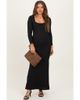 PinkBlush PinkBlush Square Neck Long Sleeve Maxi Dress - 1