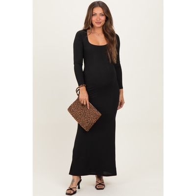 PinkBlush PinkBlush Square Neck Long Sleeve Maxi Dress