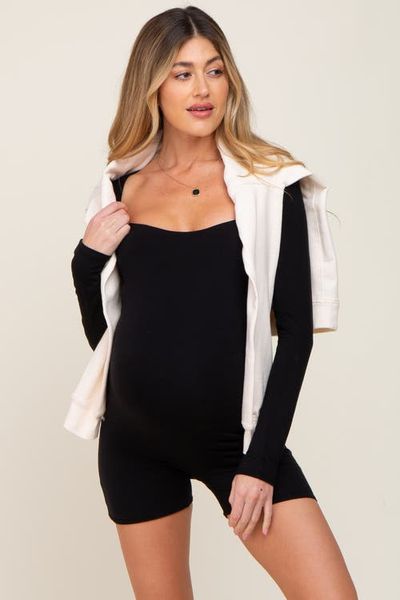 PinkBlush PinkBlush Square Neck Long Sleeve Romper