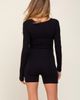 PinkBlush PinkBlush Square Neck Long Sleeve Romper - 3