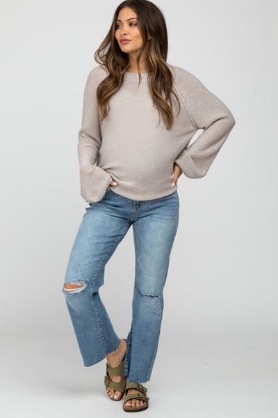 PinkBlush PinkBlush Straight Leg Frayed Hem Maternity Jeans