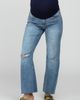 PinkBlush PinkBlush Straight Leg Frayed Hem Maternity Jeans - 4