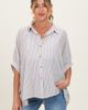 PinkBlush PinkBlush Striped Boxy Button Down Top - 1