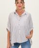 PinkBlush PinkBlush Striped Boxy Button Down Top - 2