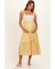 PinkBlush PinkBlush Striped Floral Shoulder Tie Midi Dress - 1