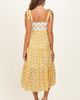 PinkBlush PinkBlush Striped Floral Shoulder Tie Midi Dress - 3