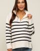 PinkBlush PinkBlush Striped Half Zip Sweater - 2