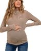 PinkBlush PinkBlush Striped High Neck Long Sleeve Top - 2
