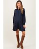 PinkBlush PinkBlush Striped Long Sleeve Drop Waist Polo Dress - 1
