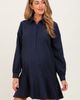 PinkBlush PinkBlush Striped Long Sleeve Drop Waist Polo Dress - 2