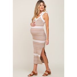 PinkBlush PinkBlush Striped Ribbed Sleeveless Knit Dress
