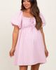 PinkBlush PinkBlush Textured Bubble Sleeve Maternity Mini Dress  - 1