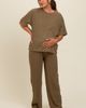 PinkBlush PinkBlush Textured Knit Oversized Tee And Pants Set - 1