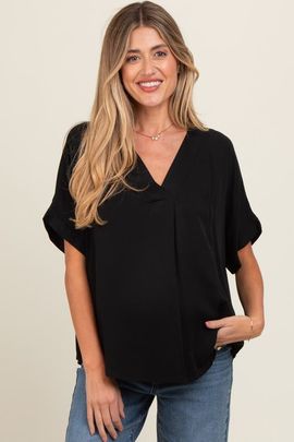 PinkBlush PinkBlush V-Neck Pin-Tuck Detail Top