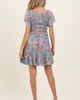 PinkBlush PinkBlush V Neck Smocked Bust Short Sleeve Short Dress - 4