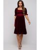 PinkBlush PinkBlush Velvet Smocked Puff Sleeve Dress - 1