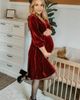 PinkBlush PinkBlush Velvet Wrap Front Babydoll Dress - 2