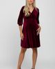 PinkBlush PinkBlush Velvet Wrap Front Babydoll Dress - 3
