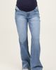 PinkBlush PinkBlush Vintage Wash Wide Leg Maternity Jeans - 1
