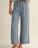 PinkBlush PinkBlush Washed Denim Cropped Pants - 2