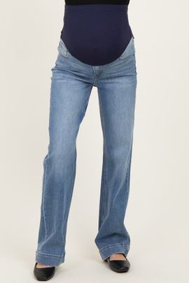 PinkBlush PinkBlush Wide Hem Straight Leg Maternity Jeans