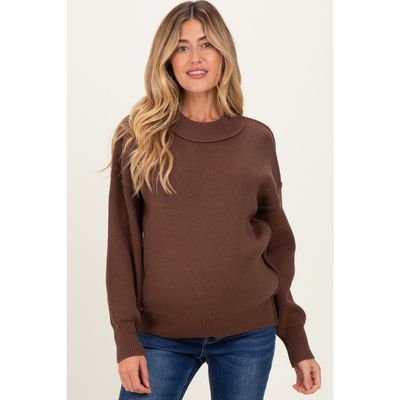 PinkBlush PinkBlush Wide Neck Drop Shoulder Sweater