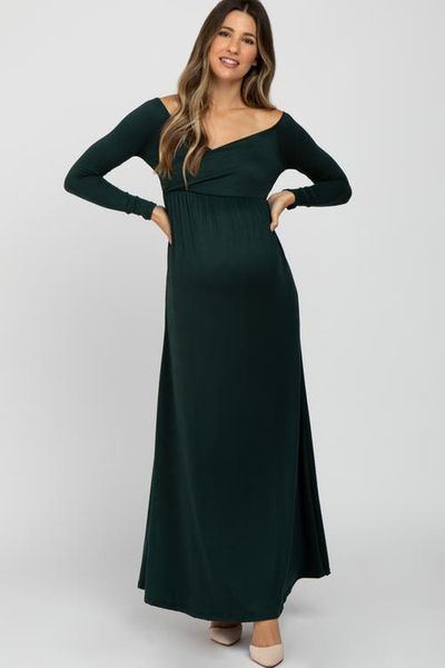 PinkBlush PinkBlush Wrap Front Empire Waist Maxi Dress