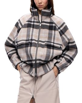 Pinko Pinko Borragine Wool Blend Double Cloth Blouson Jacket