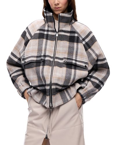 Pinko Pinko Borragine Wool Blend Double Cloth Blouson Jacket