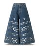 Pinko Pinko Burkina Bermuda Sangallo Laser High Rise Wide Leg Jeans in Pj1 - 1