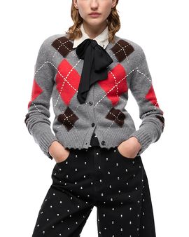 Pinko Pinko Cardiff Wool Argyle Cardigan