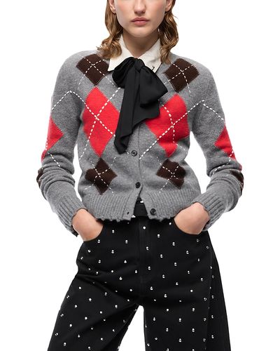 Pinko Pinko Cardiff Wool Argyle Cardigan