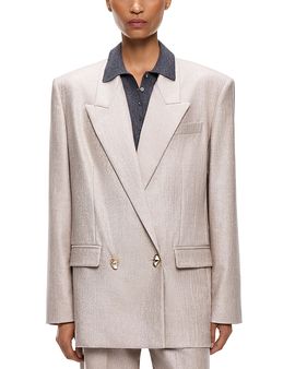 Pinko Pinko Cayman Metallic Double Breasted Blazer