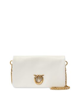 Pinko Pinko Click Soft Mini Leather Shoulder Bag