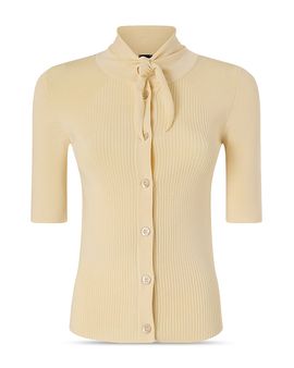 Pinko Pinko Coperto Tie Neck Button Front Top