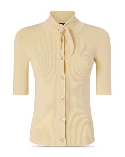Pinko Pinko Coperto Tie Neck Button Front Top