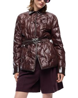 Pinko Pinko Dipladenia Belted Puffer Coat