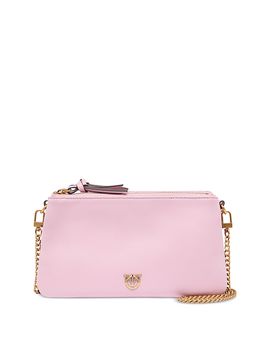 Pinko Pinko Double Mini Vitello Leather Crossbody