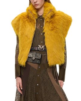 Pinko Pinko Eloro Aspen Faux Fur Vest