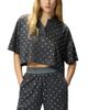 Pinko Pinko Erve Embellished Mesh Polo Shirt - 1
